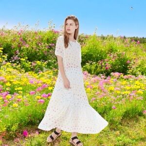 Urban Outfitters UO Posy Tiered Maxi Dress Neutral Multi | floral…